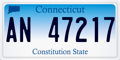 CT license plate AN47217