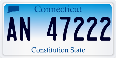 CT license plate AN47222