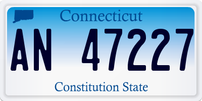 CT license plate AN47227