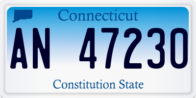 CT license plate AN47230