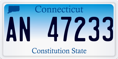 CT license plate AN47233