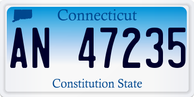 CT license plate AN47235