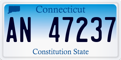 CT license plate AN47237