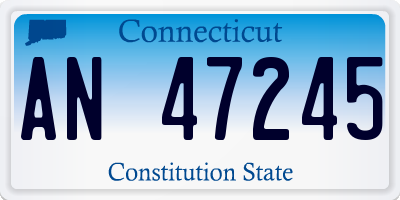 CT license plate AN47245