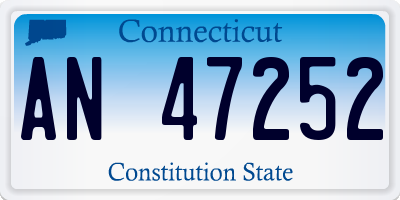 CT license plate AN47252