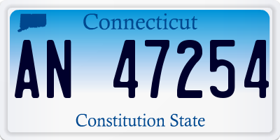 CT license plate AN47254