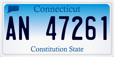 CT license plate AN47261