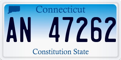 CT license plate AN47262