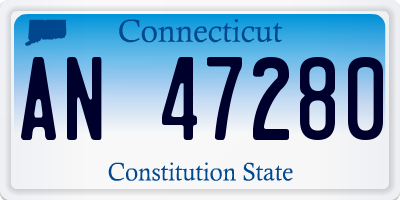 CT license plate AN47280