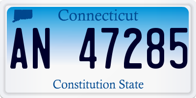 CT license plate AN47285