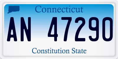 CT license plate AN47290