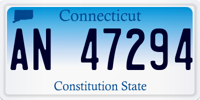 CT license plate AN47294