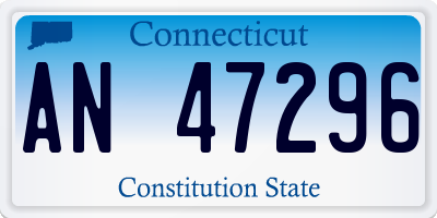 CT license plate AN47296