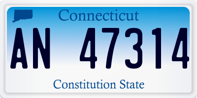CT license plate AN47314