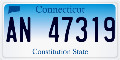 CT license plate AN47319