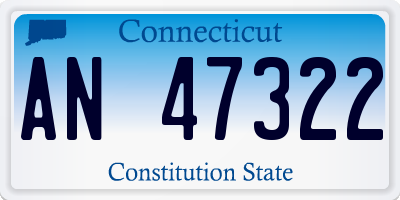 CT license plate AN47322