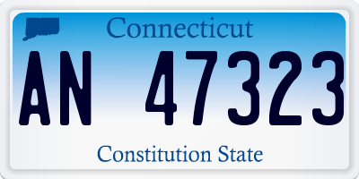 CT license plate AN47323