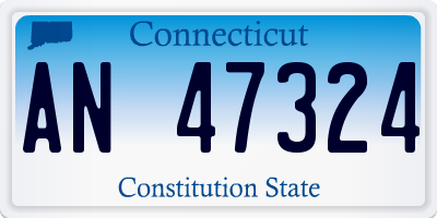 CT license plate AN47324