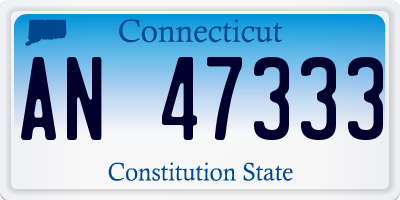 CT license plate AN47333