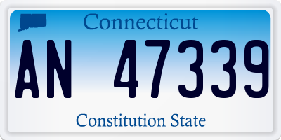 CT license plate AN47339