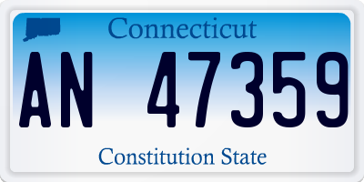 CT license plate AN47359