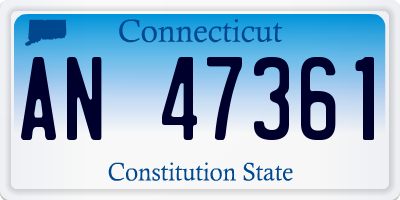 CT license plate AN47361