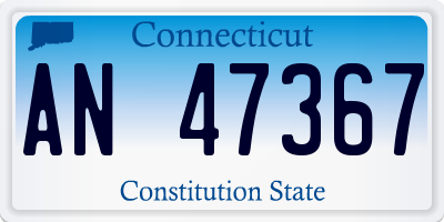 CT license plate AN47367