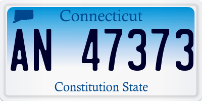 CT license plate AN47373