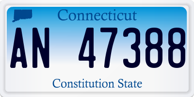 CT license plate AN47388