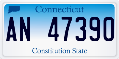 CT license plate AN47390