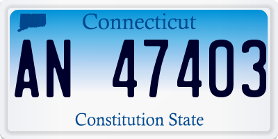 CT license plate AN47403
