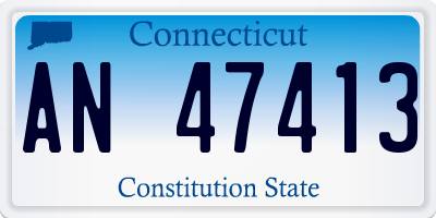 CT license plate AN47413