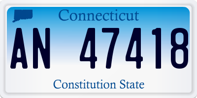 CT license plate AN47418