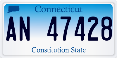 CT license plate AN47428