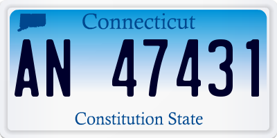 CT license plate AN47431