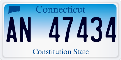 CT license plate AN47434
