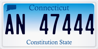 CT license plate AN47444