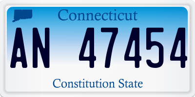 CT license plate AN47454