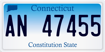 CT license plate AN47455