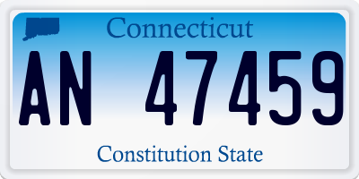 CT license plate AN47459