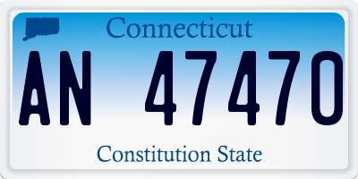 CT license plate AN47470