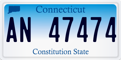 CT license plate AN47474