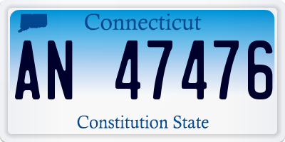CT license plate AN47476