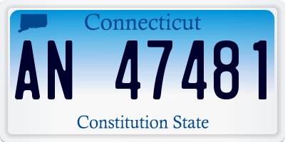 CT license plate AN47481