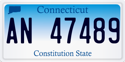 CT license plate AN47489