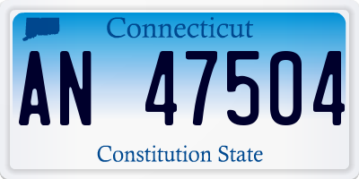 CT license plate AN47504