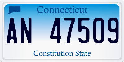 CT license plate AN47509