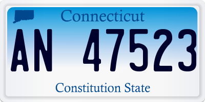 CT license plate AN47523