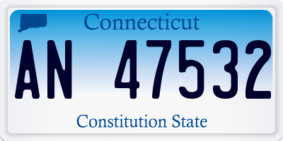 CT license plate AN47532
