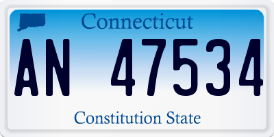CT license plate AN47534